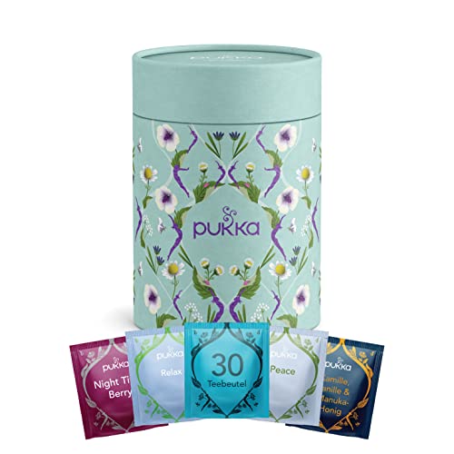 Pukka | Geschenkdose "Seelenzauber" | Bio-Tee | Umweltfreundliches Geschenk | 5 Tee-Varianten | 30 Teebeutel von Pukka
