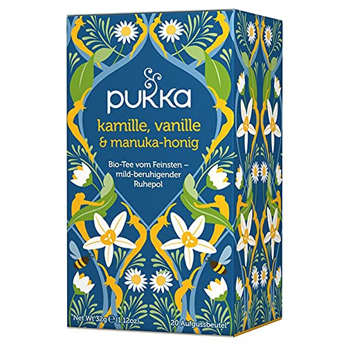 Pukka Organic Tea Chamomile, Vanilla & Manuka Honey 2x 20 Btl. (64g) - Bio Kamille, Vanille & Manuka Honig von Pukka