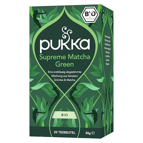 Pukka Tee, Bio Grüntee "Surpreme Matcha Green", mit bestem Matcha, für grünen Schwung in deinem Alltag, 1er Pack, 20 Teebeutel Pukka Tee, Bio Grüntee "Surpreme Matcha Green", mit bestem Matcha, für grünen Schwung in deinem Alltag, 1er Pack, 20 Teebeutel von Pukka