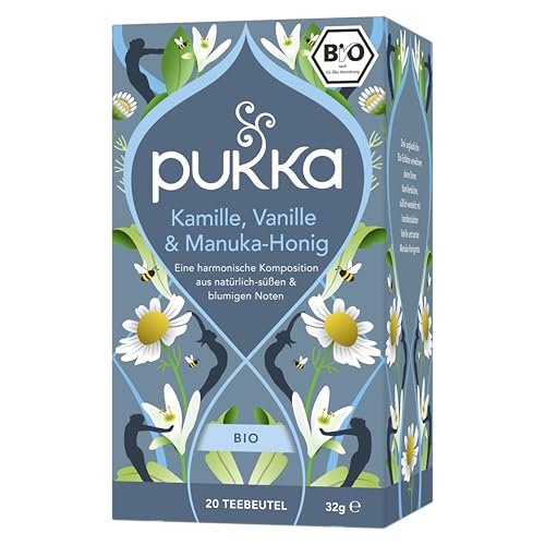 Pukka Tee, Bio Kräutertee "Kamille, Vanille & Manuka-Honig", Kamille, Vanille, Manuka-Honig und Fenchel, Für Momente der Ruhe, 1er Pack, 20 Teebeutel Pukka Tee, Bio Kräutertee "Kamille, Vanille & Manuka-Honig", Kamille, Vanille, Manuka-Honig und Fenchel, Für Momente der Ruhe, 1er Pack, 20 Teebeutel von Pukka