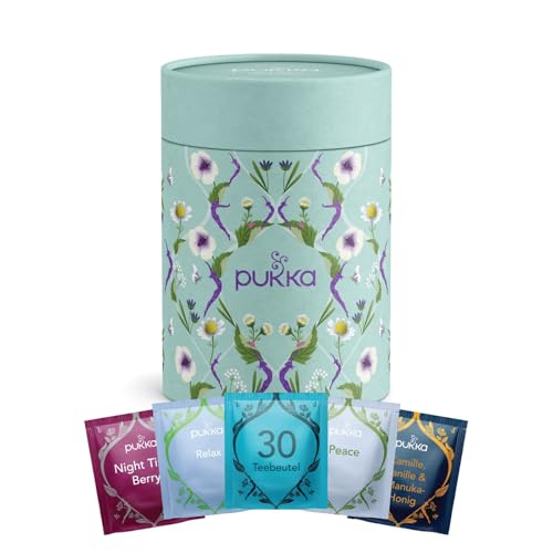 Pukka Bio-Tee Seelenzauber Geschenkdose, Bio, Umweltfreundliches Geschenk, 5 Tee-Varianten, 30 Teebeutel Pukka Bio-Tee Seelenzauber Geschenkdose, Bio, Umweltfreundliches Geschenk, 5 Tee-Varianten, 30 Teebeutel von Pukka