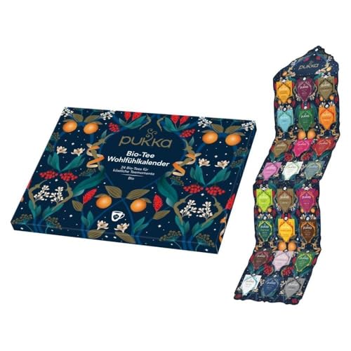 Pukka Tee Geschenkset, Tee Adventskalender Bio, "Wohlfühlkalender 2024", Umweltfreundlich, Keine Schokolade, Milchfrei, Tee Set, Geschenkidee, 23 Varianten, 24 Teebeutel Pukka Tee Geschenkset, Tee Adventskalender Bio, "Wohlfühlkalender 2024", Umweltfreundlich, Keine Schokolade, Milchfrei, Tee Set, Geschenkidee, 23 Varianten, 24 Teebeutel von Pukka
