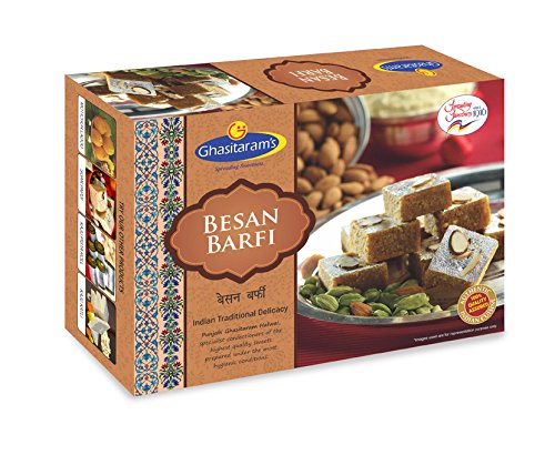 Ghasitaram's (Mumbai) Besan Barfi, Authentic Indian Food and Sweets Mithai - 400 grams (14 oz) von Punjabi Ghasitaram Halwai