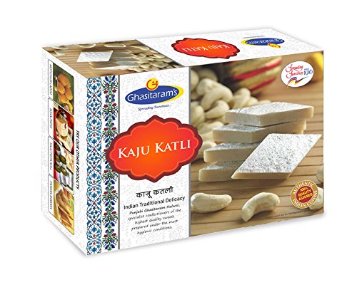 Ghasitaram's (Mumbai) Kaju Katli, Authentic Indian Food and Sweets Mithai - 400 grams (14 oz) von Punjabi Ghasitaram Halwai