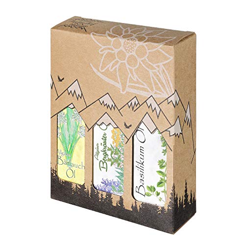 Allgäuer Genuss-Box - Feinkost Geschenk-Set - 3 x 100ml feinstes Öl - Allgäuer Delikatessen mit Geschenkverpackung als Geschenk-Set von Puntzelhof Allgäuer Delikatessen