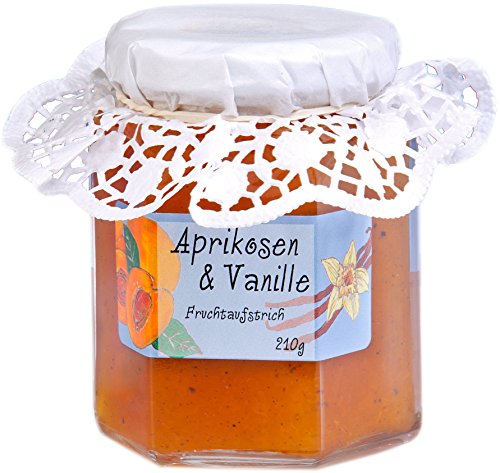 Aprikosen Vanille Fruchtaufstich | 210g Fruchtaufstrich aus dem Allgäu | Feinkost von Puntzelhof Allgäuer Delikatessen