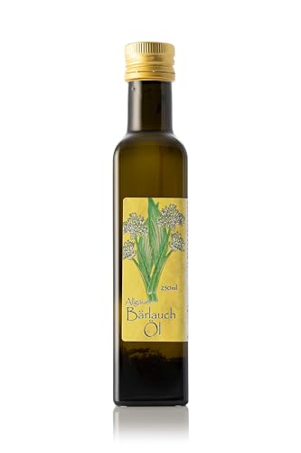 Bärlauch Öl aus dem Allgäu - 250ml Rapsöl mit intensivem Bärlauch Aroma - kräftiger Geschmack von frischem Bärlauch von Puntzelhof Allgäuer Delikatessen