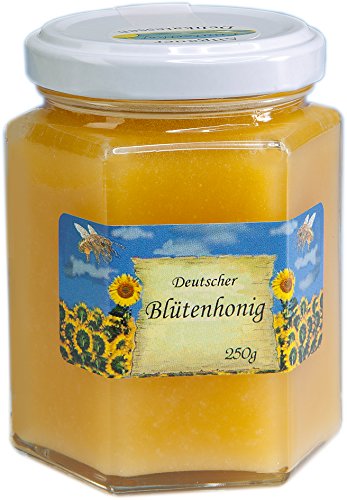 Deutscher Blüten Honig cremig - Blütenhonig - Herkunft garantiert aus Deutschland in bester Qualität von Puntzelhof Allgäuer Delikatessen