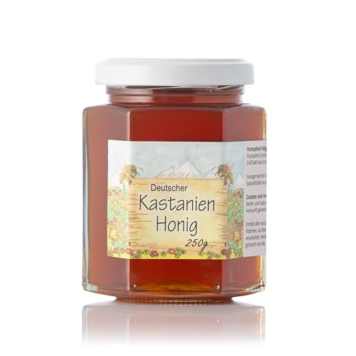Deutscher Kastanien-Honig - 250g Feinkost Kastanien Honig flüssig - Herkunft garantiert aus Deutschland Deutscher Kastanien-Honig - 250g Feinkost Kastanien Honig flüssig - Herkunft garantiert aus Deutschland von Puntzelhof Allgäuer Delikatessen