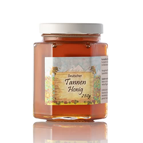 Deutscher Tannenhonig - 250g Tannen Honig flüssig - Bienenhonig in bester Qualität von Puntzelhof Allgäuer Delikatessen