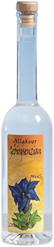 Gebirgs-Enzian aus dem Allgäu - Feiner Enzianschnaps 200 ml 38% von Puntzelhof Allgäuer Delikatessen