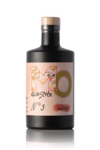 MO GINStyle Gin No.3 Würzig - 500ml schwarz mattierte Edelflasche von Puntzelhof Allgäuer Delikatessen