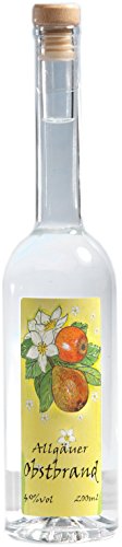 Obstler aus dem Allgäu | 200ml Obstbrand aus ausgewählten Früchten | Feinkost Spirituose aus Apfel und Birne | 38% Vol. von Puntzelhof Allgäuer Delikatessen