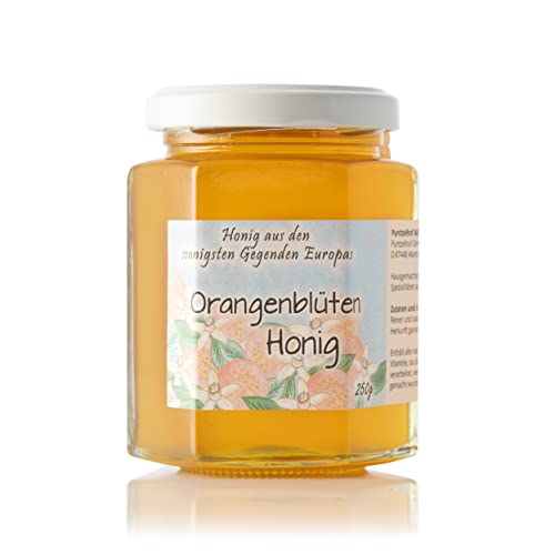 Orangenblüten Honig - 250g Orangenblüten Honig flüssig - Bienenhonig in bester Qualität aus den sonnigsten Gegenden Europas von Puntzelhof Allgäuer Delikatessen