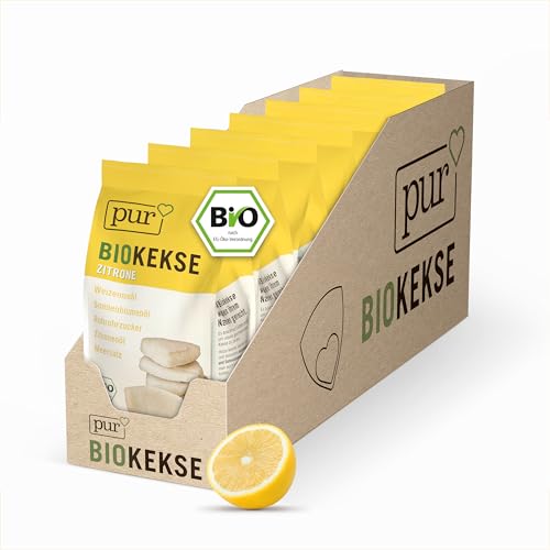Pur Bio Kekse mit Zitrone, 7 x 125g Beutel, Zitronenkekse Großpackung, leckerer veganer Snack als Knabberartikel, Keksgebäck, aus nur 5 natürlichen Zutaten, bio, vegan Pur Bio Kekse mit Zitrone, 7 x 125g Beutel, Zitronenkekse Großpackung, leckerer veganer Snack als Knabberartikel, Keksgebäck, aus nur 5 natürlichen Zutaten, bio, vegan von Pur