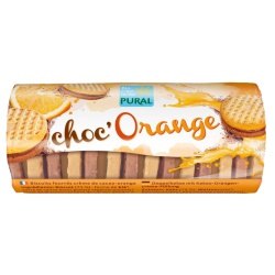 Doppelkekse Choc Orange mit Kakao-Orangen-Creme von Pural
