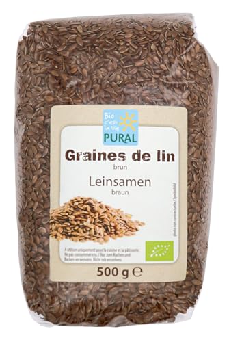 Leinsaat braun ganz 500g von Pural