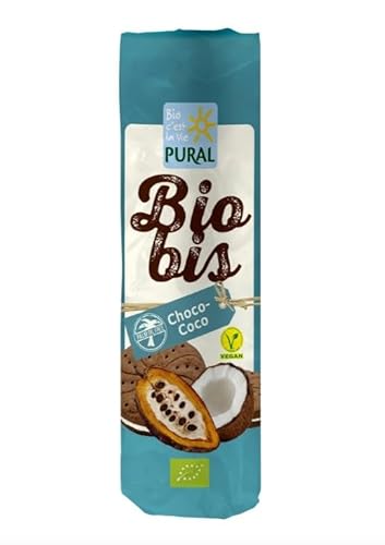 Pural | Bio | Biobis | Doppelkekse Choco Coco | Mit leckerem Kokosmus | Vegan und Palmölfrei | 3 x 300 g = 900 g von Pural