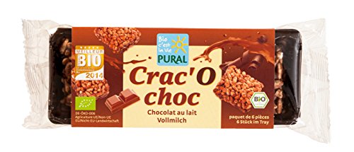 Pural cracO choc Reis Vollmilch Schokolade, 80 g von Pural