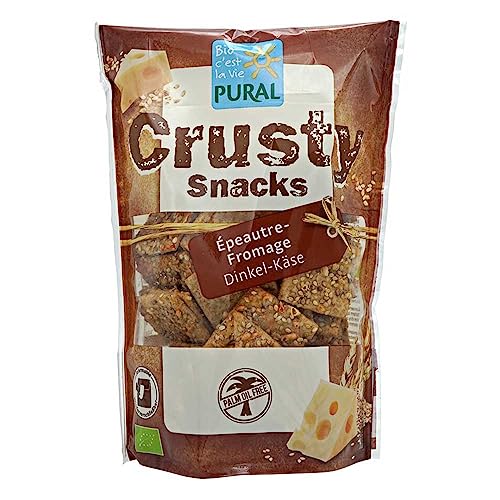 Pural Crusty Snacks, Dinkel Käse, 110g (4) von Pural