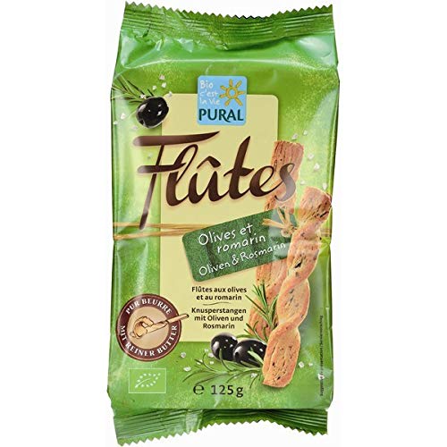 Pural Flûtes mit Olive & Rosmarin (125 g) - Bio von Pural