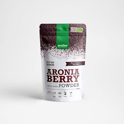 Aronia powder 200 g BIO I organic I superfood I shake and smoothie I berry powder von Purasana