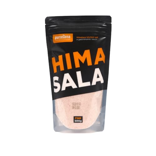 Purasana® Himalaya Salz Fein 500g – 100% Reines Steinsalz aus Punjab Pakistan – Naturbelassen & Unraffiniert – Reich an Mineralien – Perfekt zum Kochen, Würzen & Verfeinern von Purasana