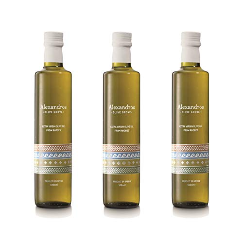 3 x Alexandros - extra virgin Olivenöl von Rhodos 0,5 Liter von Pure-Deli