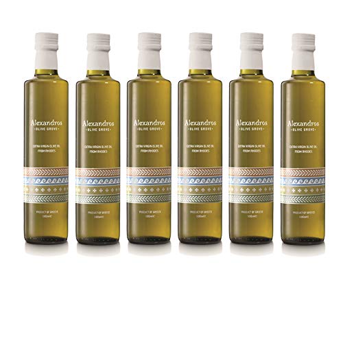 6 x Alexandros - extra virgin Olivenöl von Rhodos 0,5 Liter von Pure-Deli