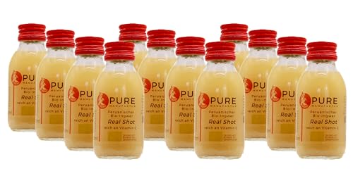 Pure Shot Bio-Apfel-Ingwer. Bio und vegan. OHNE Zucker KEINE Zusatzstoffe 100% Bio (DE-ÖKO-005), 12 x 100 ml von Pure Ginger