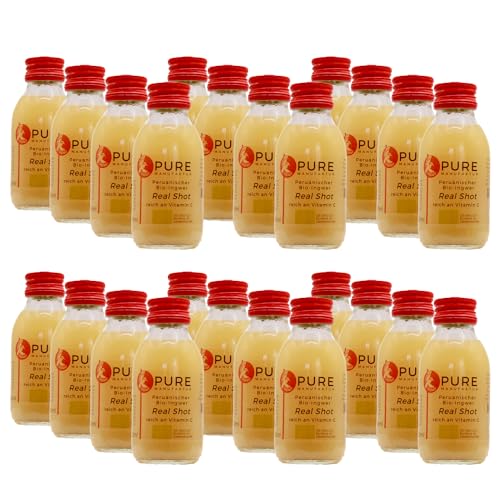 Pure Shot Bio-Apfel-Ingwer. Bio und vegan. OHNE Zucker KEINE Zusatzstoffe 100% Bio (DE-ÖKO-005), 24 x 100 ml von Pure Ginger