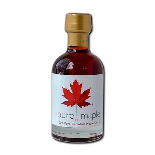 Pure Maple Ahornsirup Dark Robust aus Kanada, 200 ml Glasflasche, vegan und glutenfrei - 100% purer kanadischer Ahornsirup, Grade A mit dunkler Farbe von Pure Maple