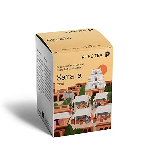 Pure Tea Bio Sarala Chai Tee mit Gewürzen (15x3g Teebeutel) von Pure Tea