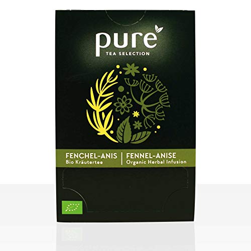 Pure Tea Fenchel Anis Bio | Bio-Kräutertee | 25 Teebeutel aus Maisstärke gewebt und industriell kompostierbar | 6x25er Pack (150 Stück) | 25 x 2,5g von Pure Tea