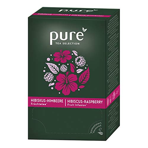 Pure Tea Selection Hibiskus Himbeere | Früchtetee | 25 Teebeutel aus Maisstärke gewebt und industriell kompostierbar | 25 x 3g von Pure Tea