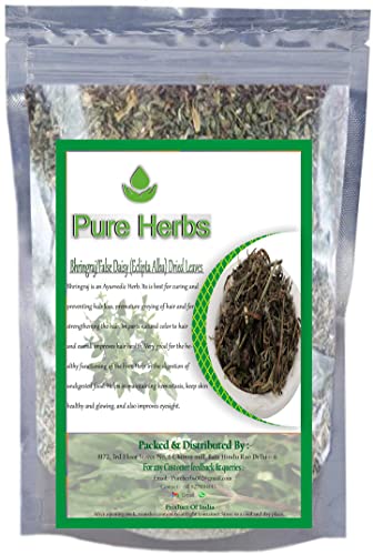 Pure Herbs Bhringraj Getrocknete Blätter, 250 g von Pure herbs