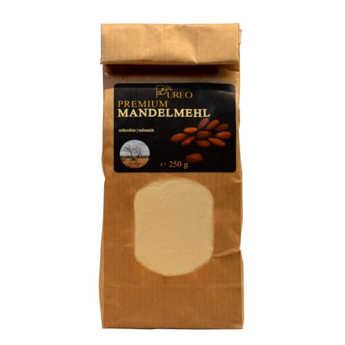 Pureo Mandelmehl aus der EU | teilentölt & mikrofein | hoher Proteingehalt | Premium Qualität | Ideal zum Backen oder in Müslis von Pureo