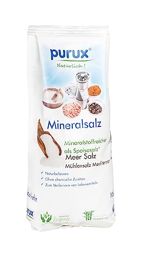 1 Kg Mediterranes 100% Meersalz Mühlensalz Mineralsalz Speisesalz ohne Rieselhilfe von purux