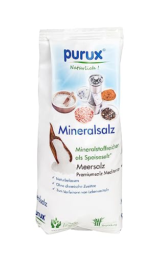 1 kg Mediterranes 100% Meersalz Premiumsalz fein Mineralsalz Speisesalz ohne Rieselhilfe von purux