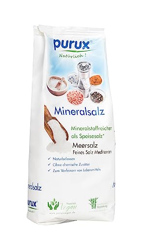 1Kg 100% Mediterranes Meersalz fein Mineralsalz Speisesalz ohne Rieselhilfe von purux