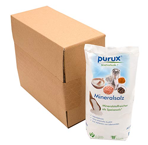 purux Halit Salz 1kg grobes Mühlensalz Mineralsalz nachhaltig verpackt von purux