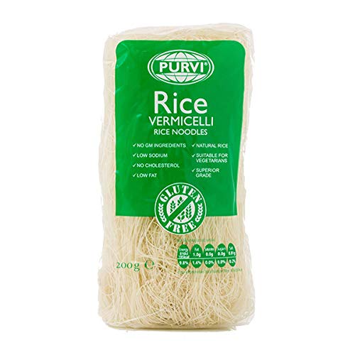 Purvi Rice Vermicelli-Nudeln Glutenfrei - 400g - 2er-Packung von Purvi