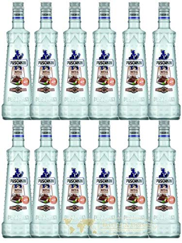 12 Flaschen Puschkin Nuts 6 Nougat 17,5% Vol. a 700ml Orginal von GREAT BRITISH TRADING LIMITED