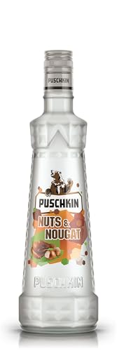 Puschkin | Nuts und Nougat | Cremig-süß mit Nuss-Nougat-Geschmack | Köstlich pur, auf Eis oder in Desserts | 0,7L | 17,5% Vol. von Puschkin