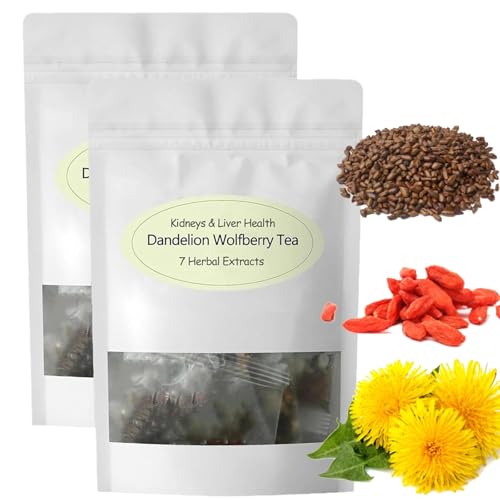 Pustuep Dandelion Tea, Dandelion Wolfberry Tea Organic, Goji Berry Chrysanthemum Tea, Dandelion Root Tea (2 Bag) von Pustuep