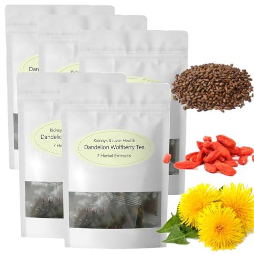 Pustuep Dandelion Tea, Dandelion Wolfberry Tea Organic, Goji Berry Chrysanthemum Tea, Dandelion Root Tea (5 Bag) von Pustuep