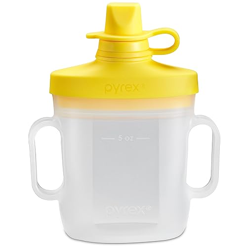 Pyrex Littles Schnabeltassendeckel und 142 ml Beutel, Silikon Baby Kleinkind Fütterungsset, luftdicht, auslaufsicher, BPA-frei, nicht zerbrechlich, spülmaschinenfest, ab 6 Monaten, 2 Stück von Pyrex