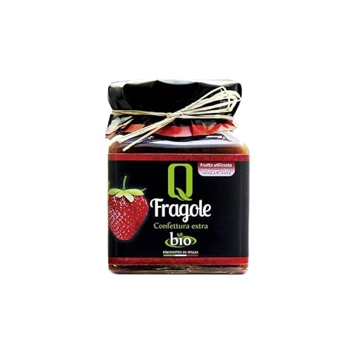 Quattrociocchi extra Premium Erdbeer Konfitüre, 350g - Extra hoher Fruchtanteil - 130g Erdbeere auf 100g Marmelade - Premium Qualität aus Italien von Q QUATTROCIOCCHI