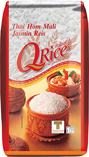 Q RICE Jasminreis – 100% duftender Langkorn Reis – Thai Hom Mali - 3 x 1 kg von Q Rice