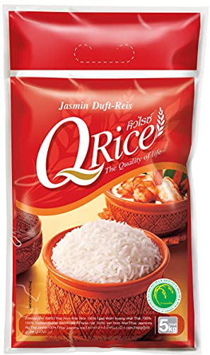 Q RICE Jasminreis – 100% duftender Langkorn Reis – Thai Hom Mali - 1 x 5 kg von Q Rice